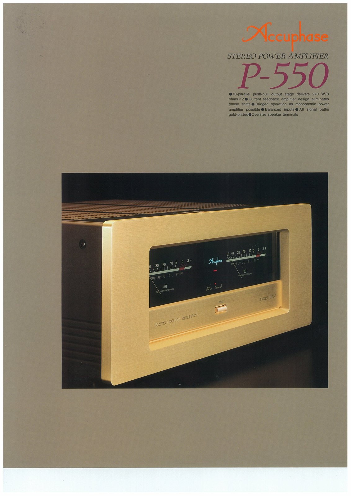 Accuphase P-550 Brochure - ManualMachine.com