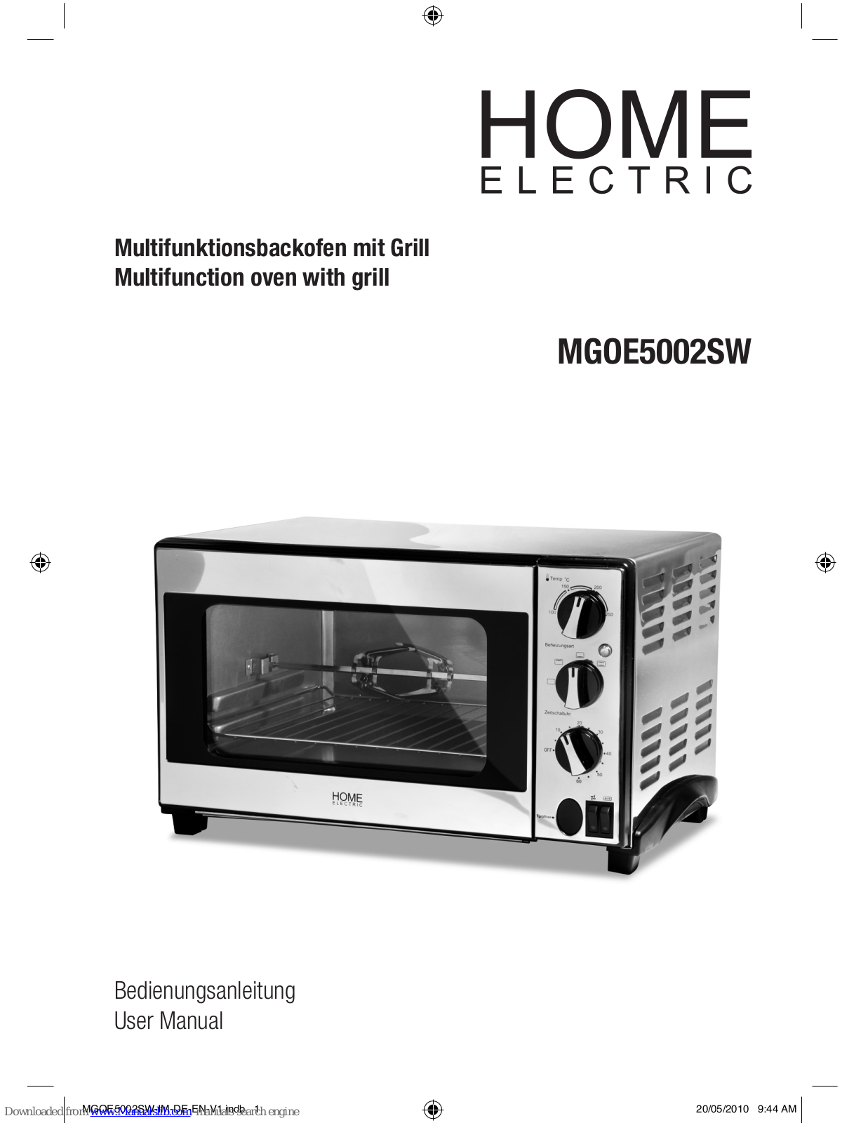 Home electric MGOE5002SW User Manual