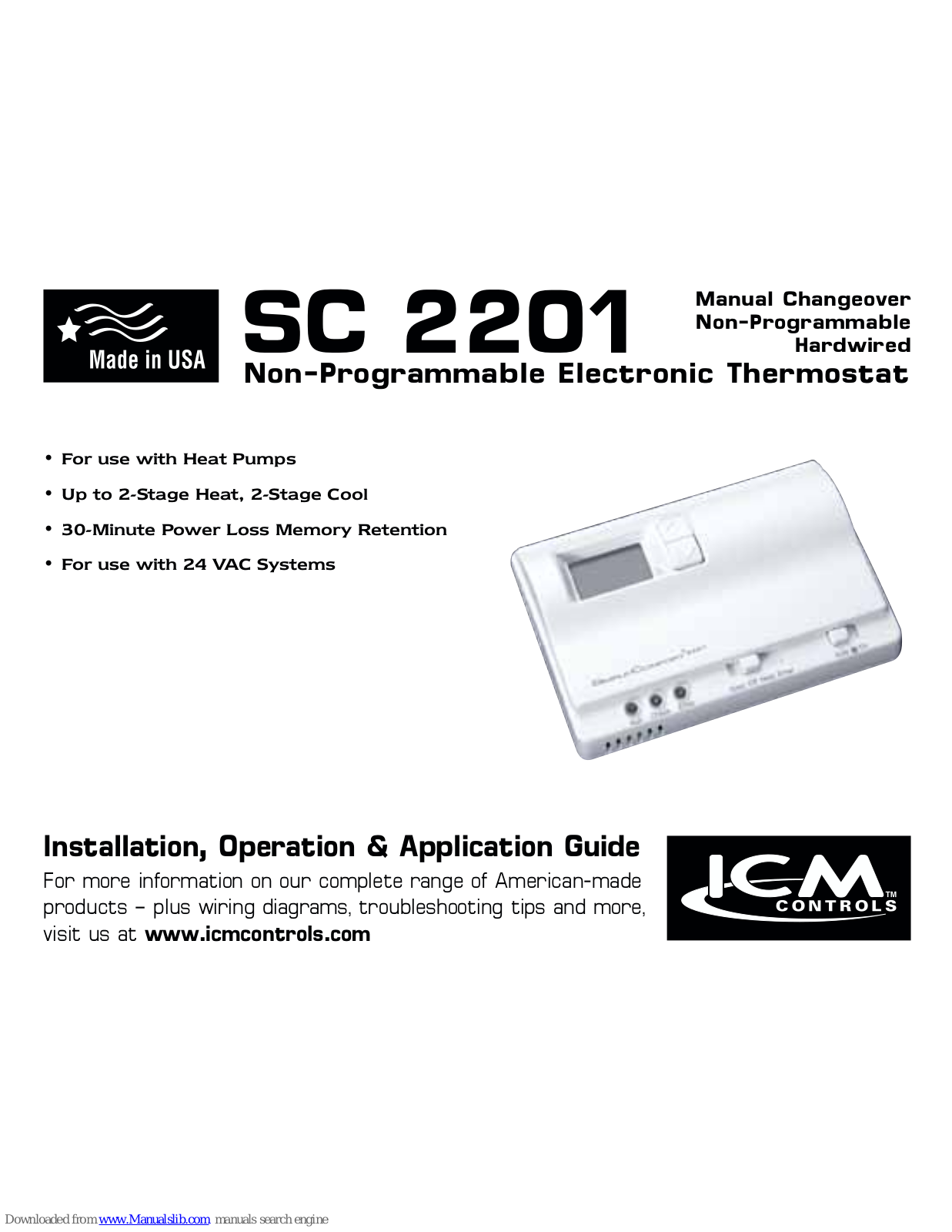 ICM Controls SC 2201 Installation, Operation & Application Manual