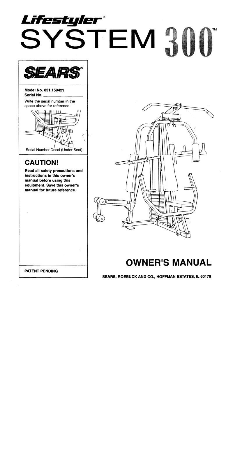 Sears 300 User Manual