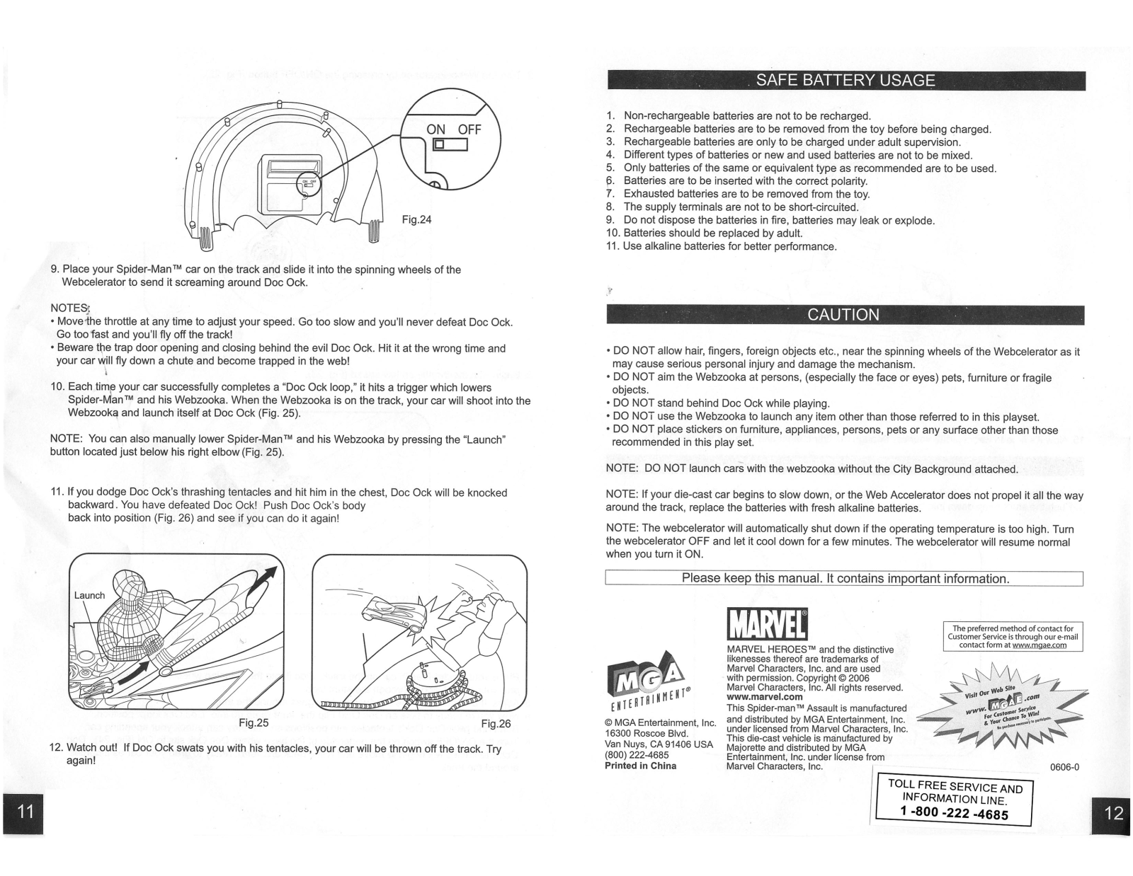 Mga Entertainment SPIDER-MAN User Manual