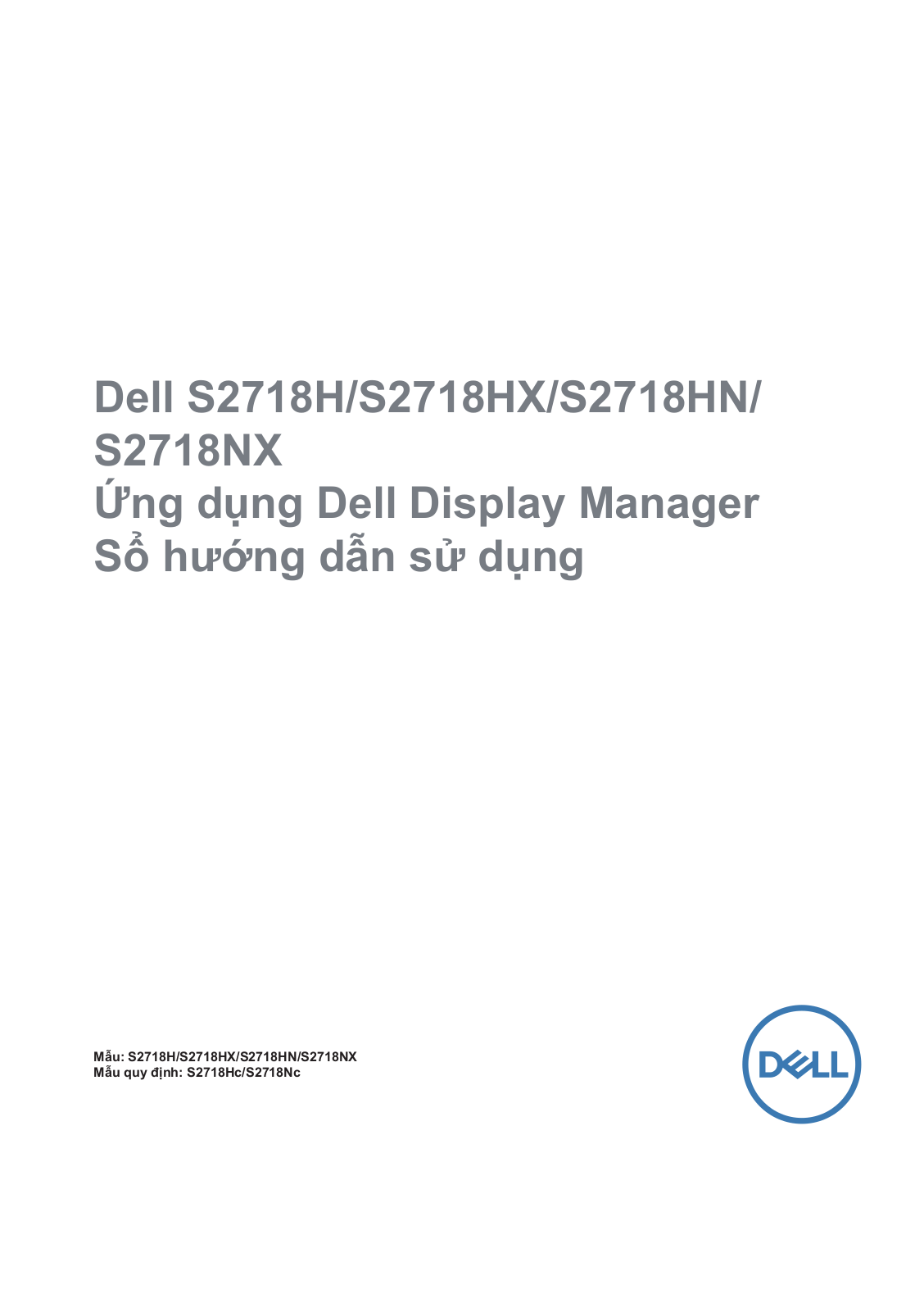 Dell S2718HN, S2718NX User Manual