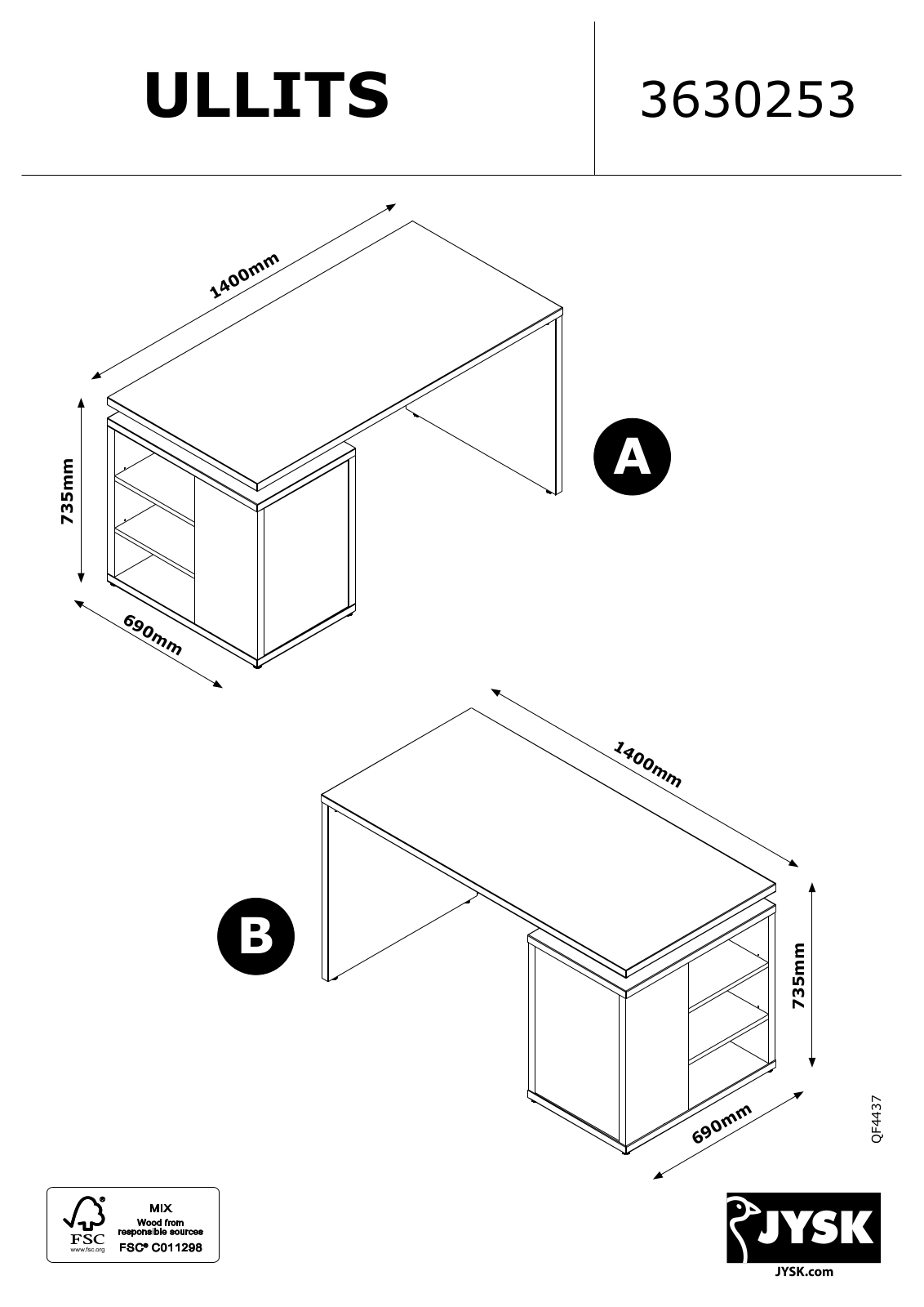 JYSK Ullits User Manual