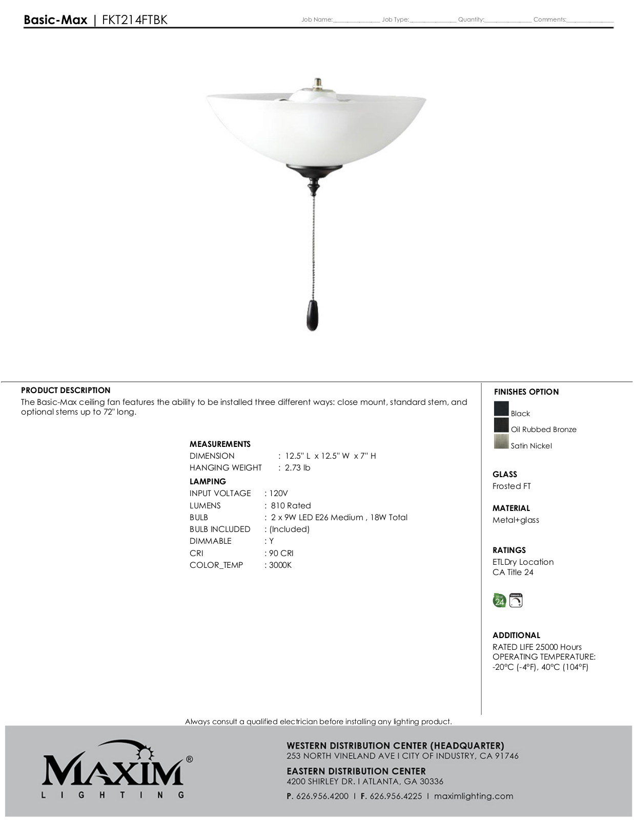 Maxim Lighting MXL15643 Specifications - ManualMachine.com