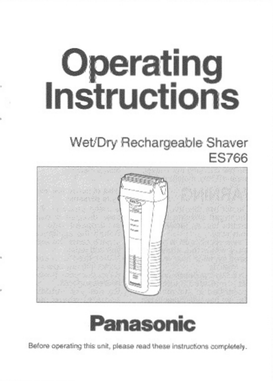 Panasonic ES-766 User Manual