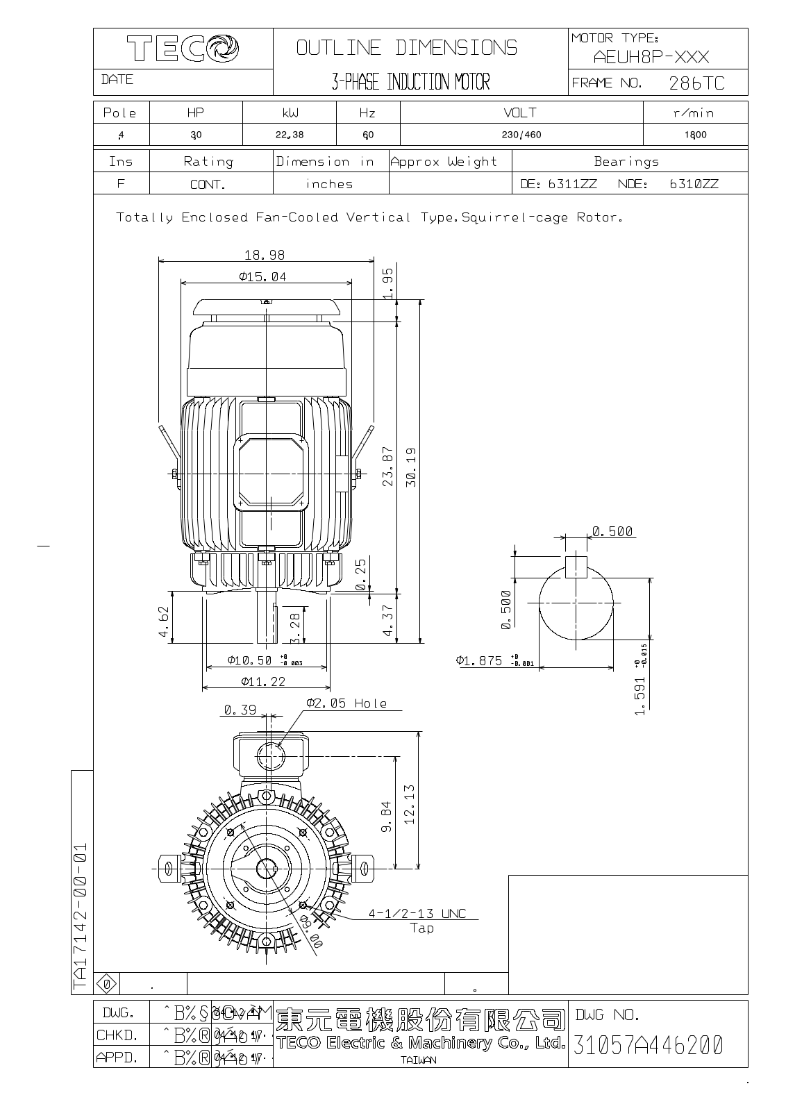 Teco NPV0304C Reference Drawing