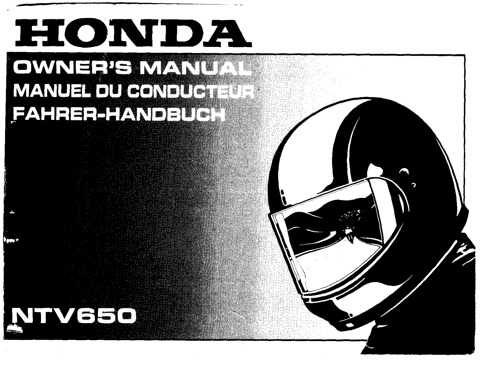 Honda NTV650 1996 User Manual