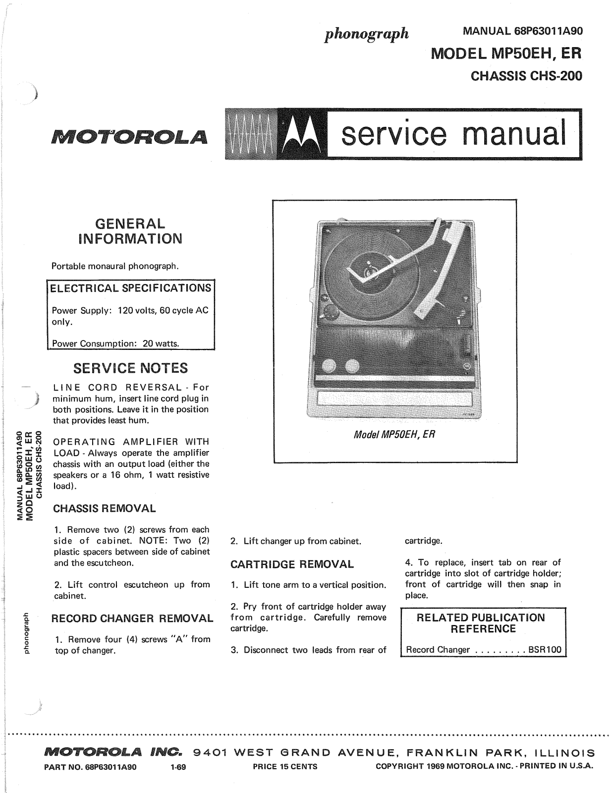 Moth Audio MP-50-EH, MP-50-ER Service manual