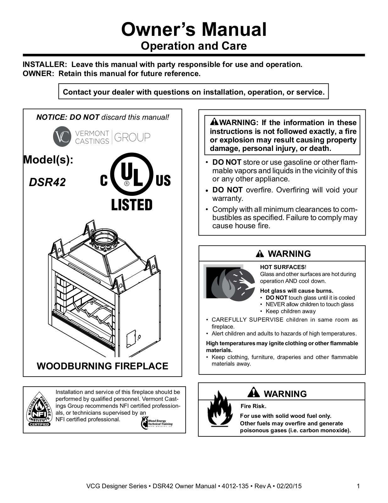 Majestic DSR42 User Manual