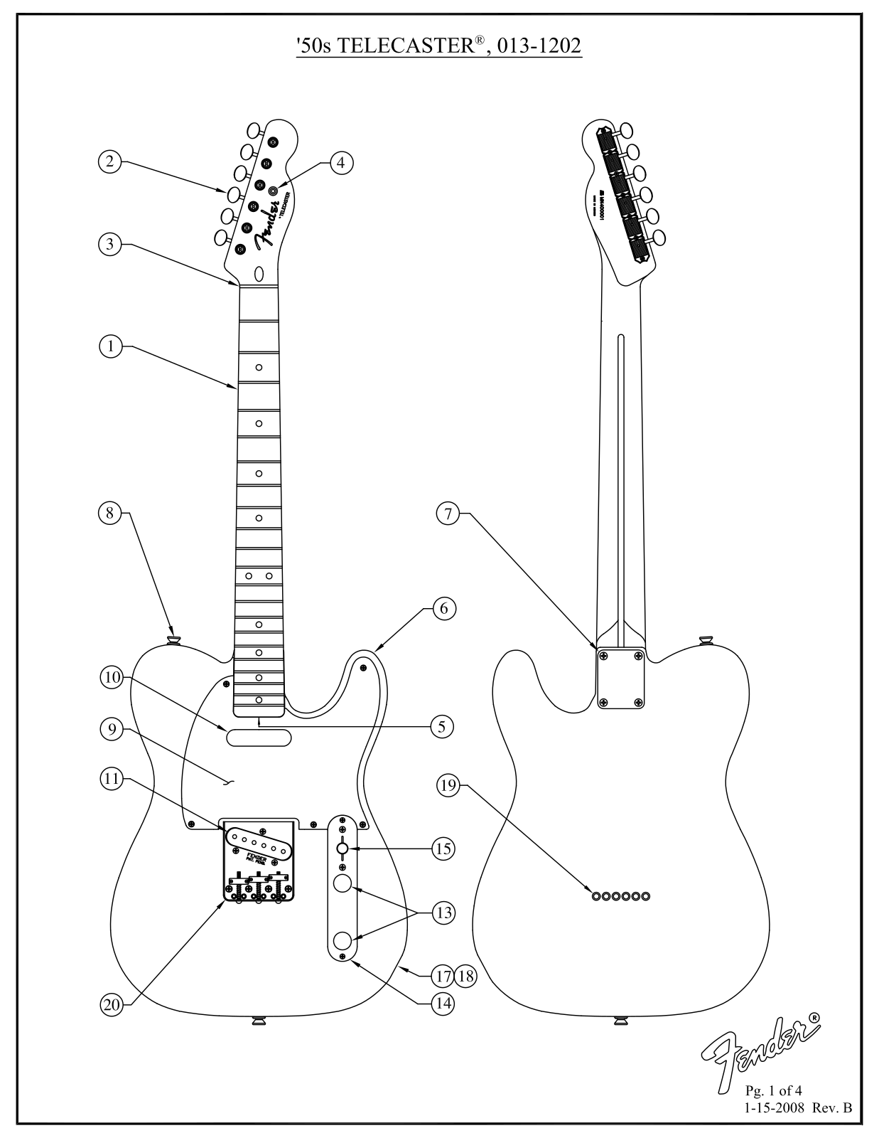 Fender 50s-Telecaster Service Manual