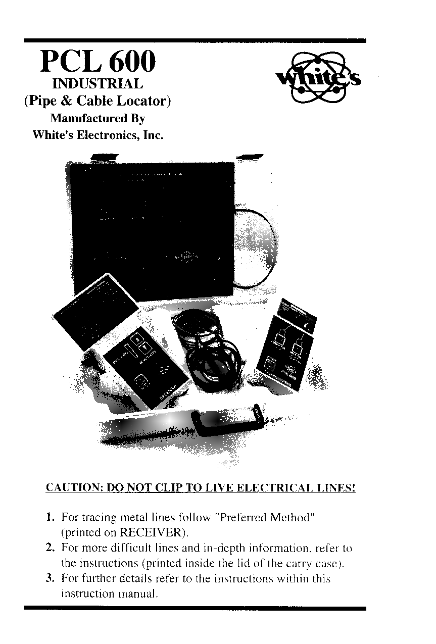 Whites Electronics PCL 600 User Manual