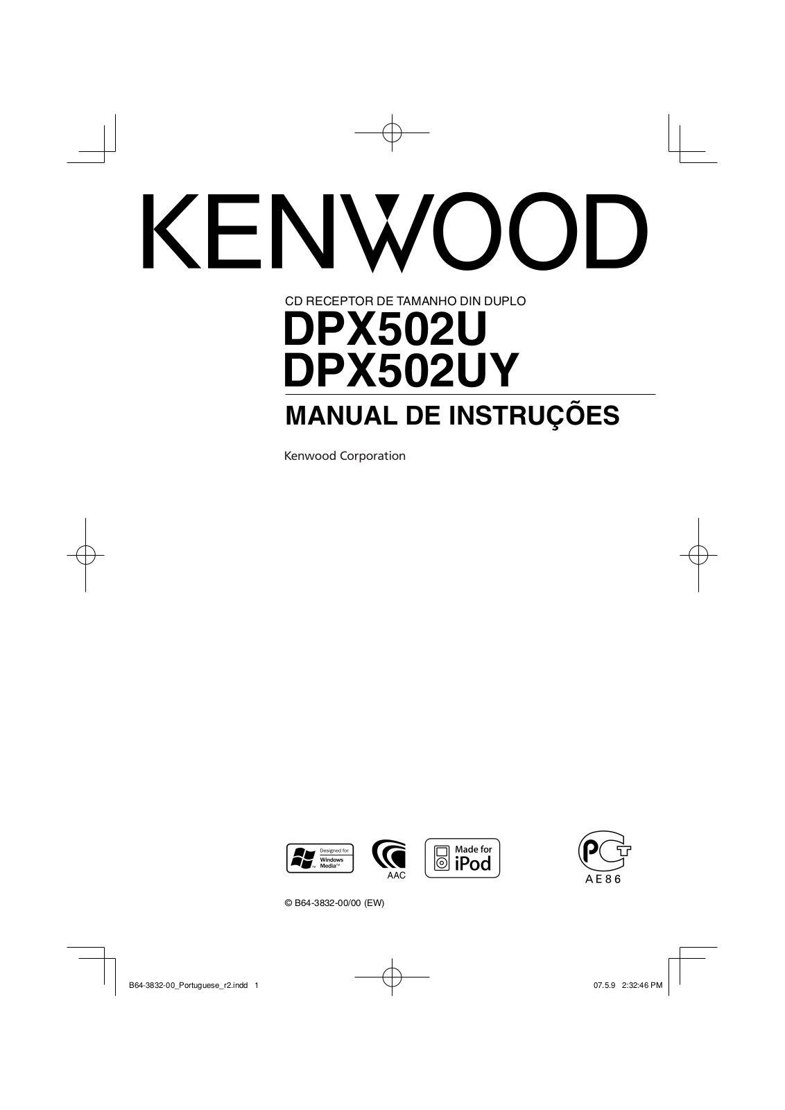 Kenwood DPX502U, DPX502UY User Manual