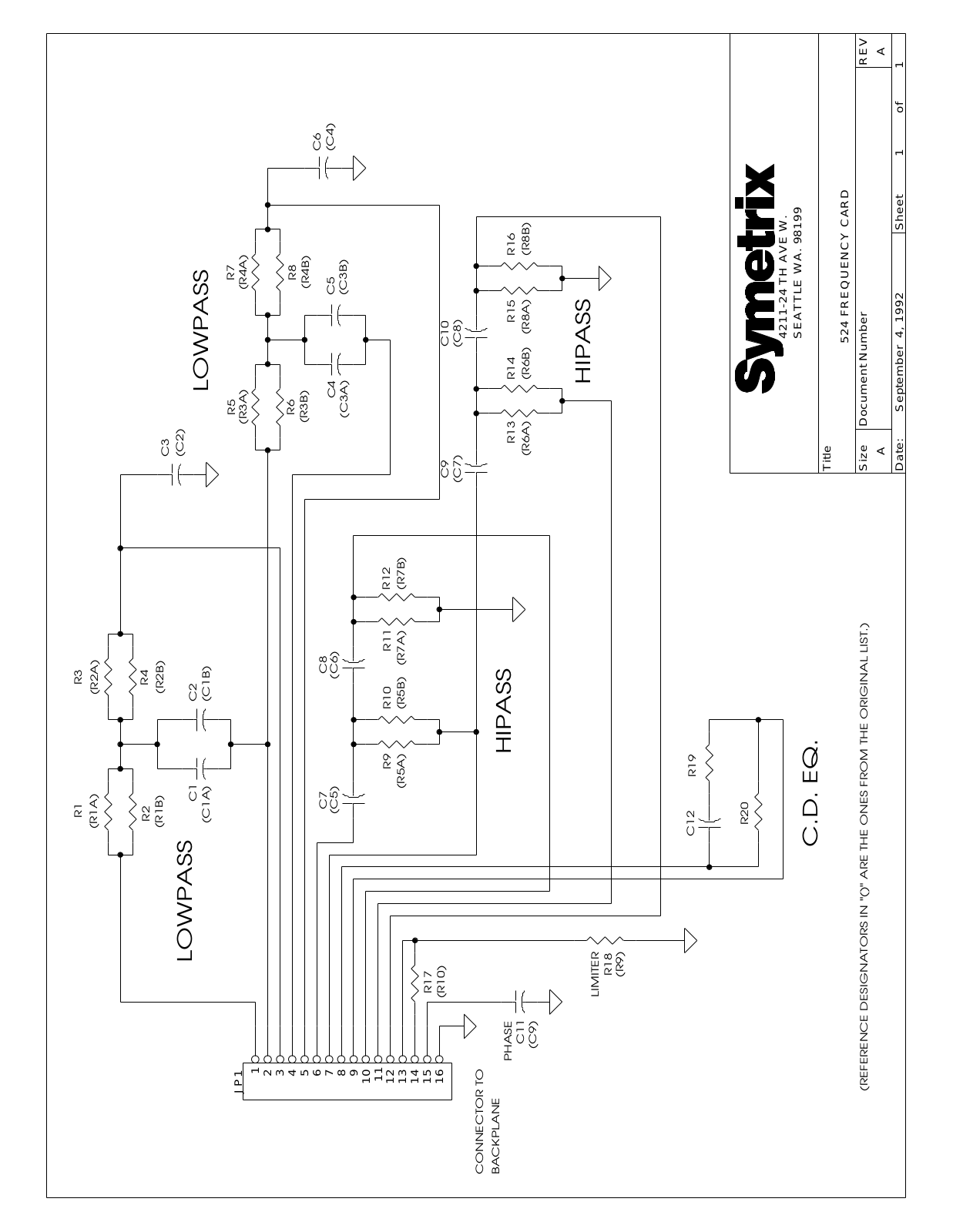 Symetrix 524E, 3A00 Schematic