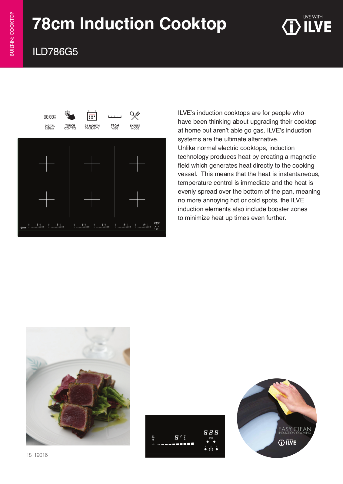 ILVE ILD786G5 Specifications Sheet