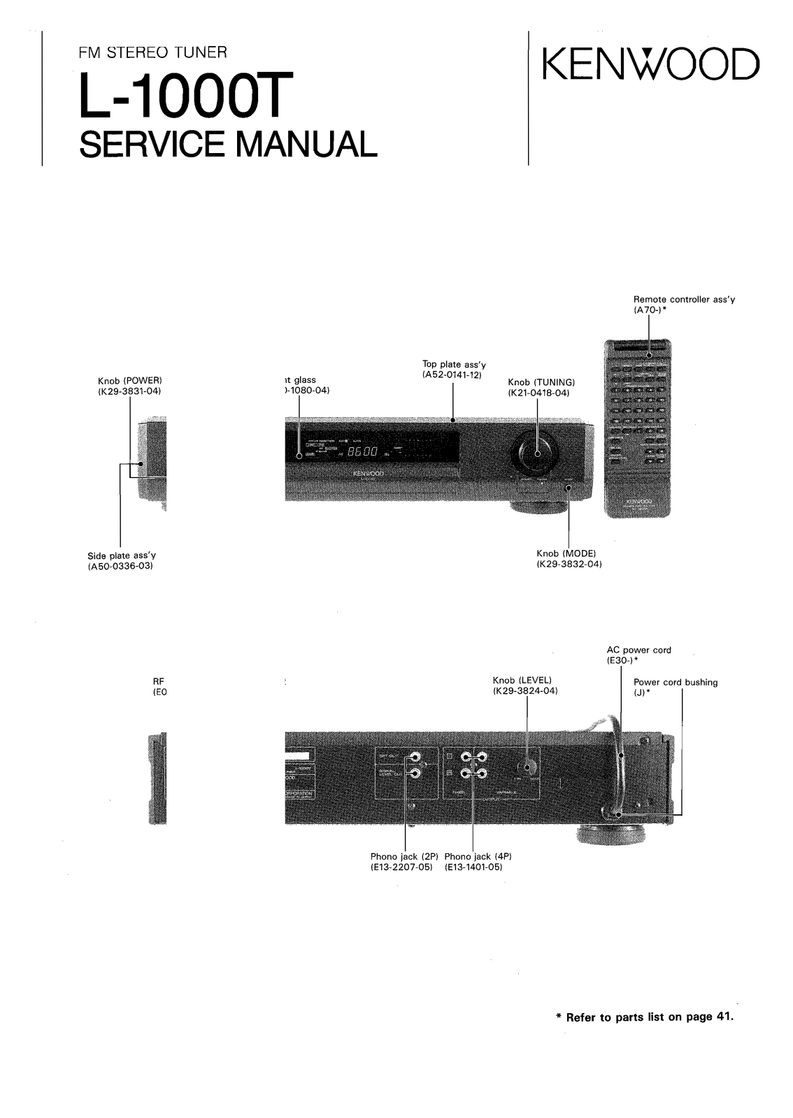 Kenwood L-1000-T Service Manual