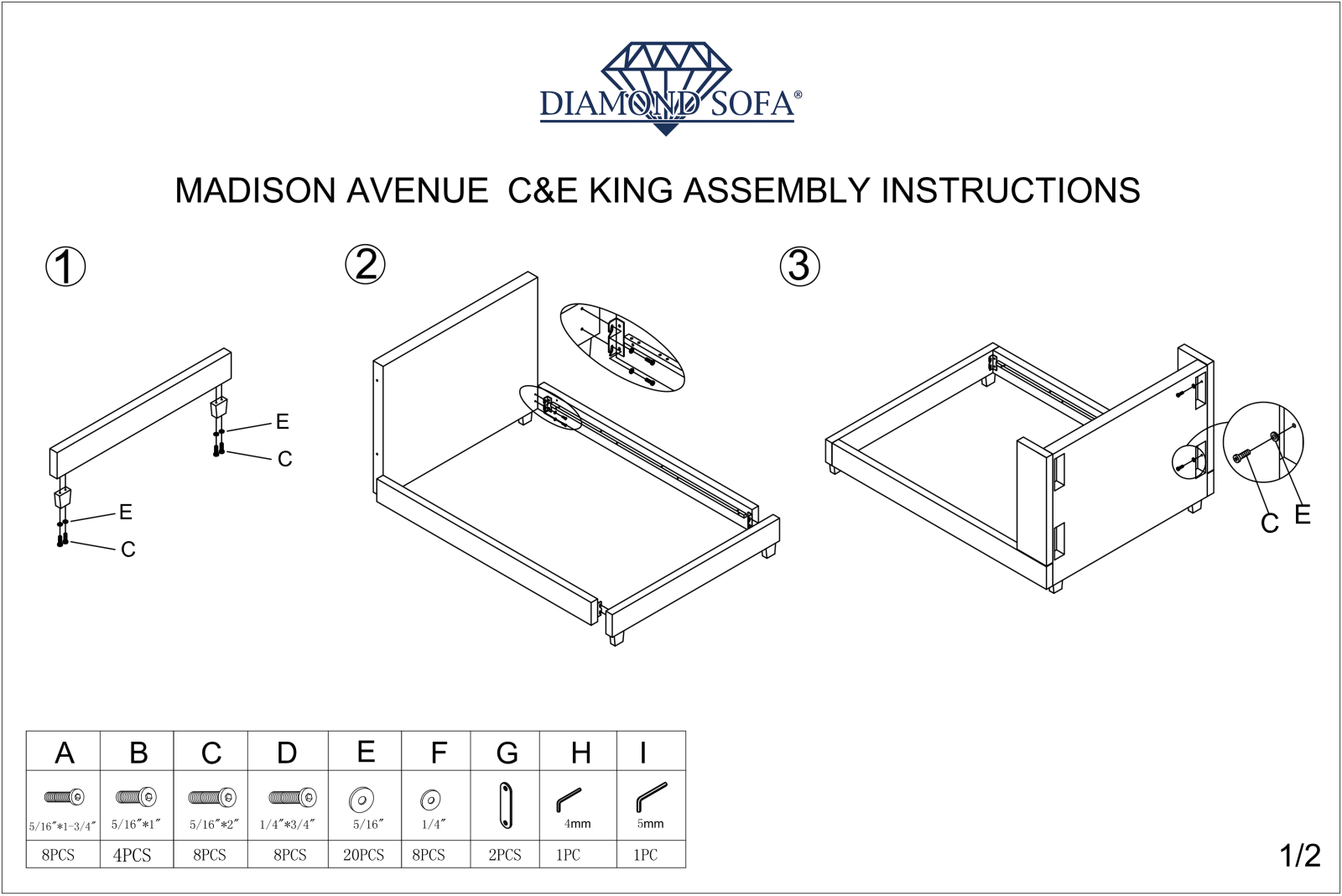 Diamond Sofa CDCR1105 Installation & Assembly - ManualMachine.com
