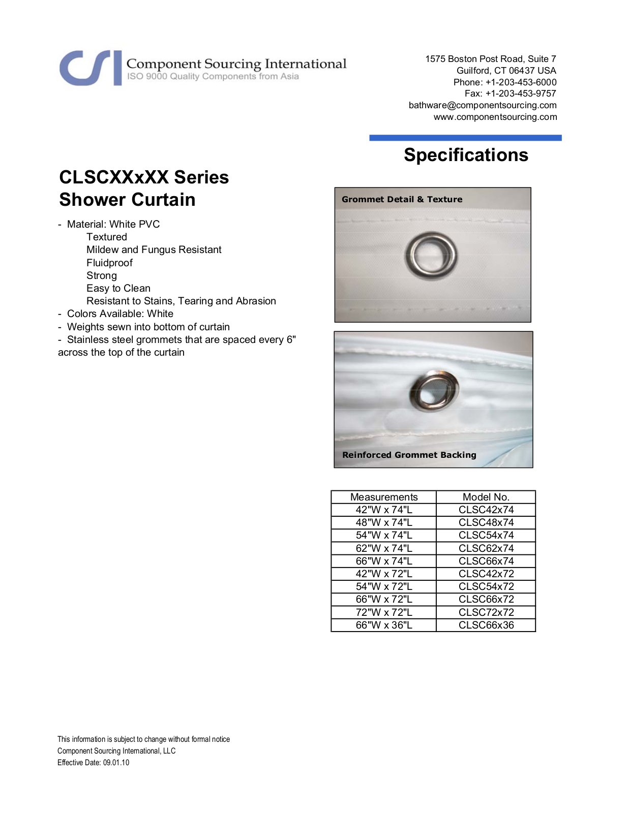 CSI Bathware CSIB1106 Specifications - ManualMachine.com