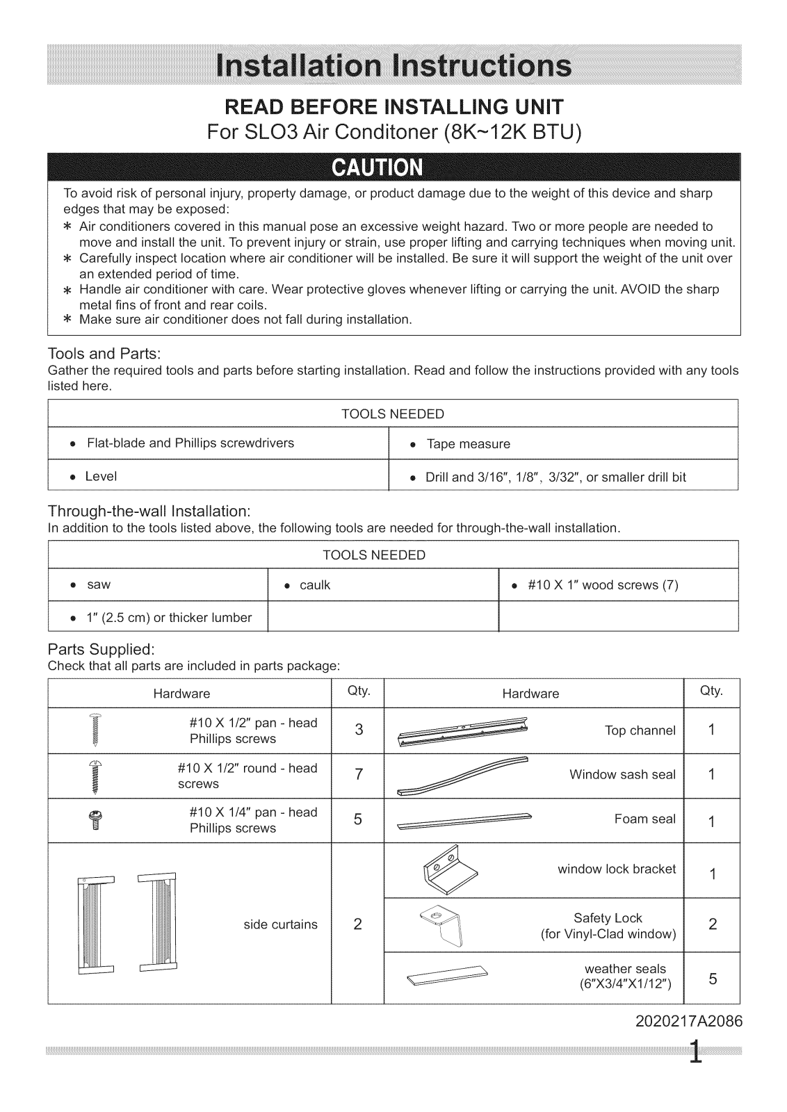 Kenmore 25370128110, 25370128111, 25371124012 Installation Guide - ManualMachine.com