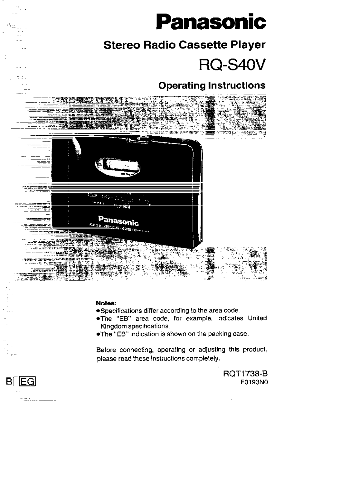 Panasonic RQ-S40V User Manual