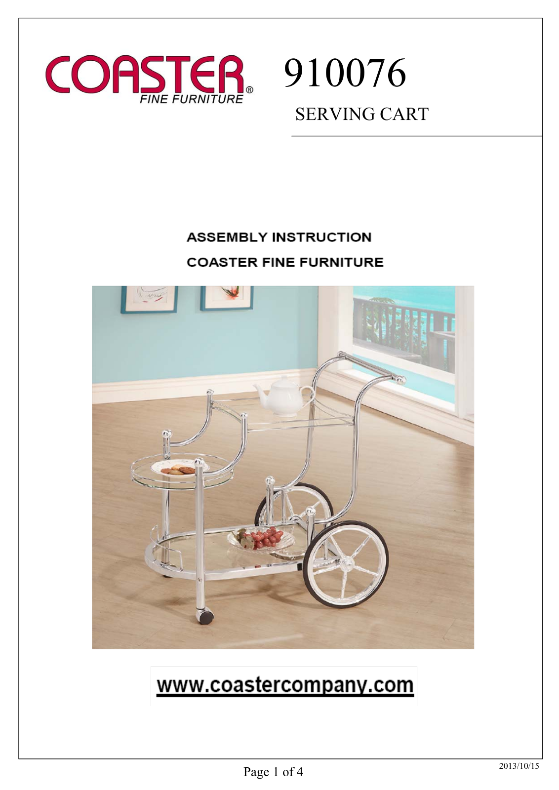 Coaster 910076 Assembly Guide