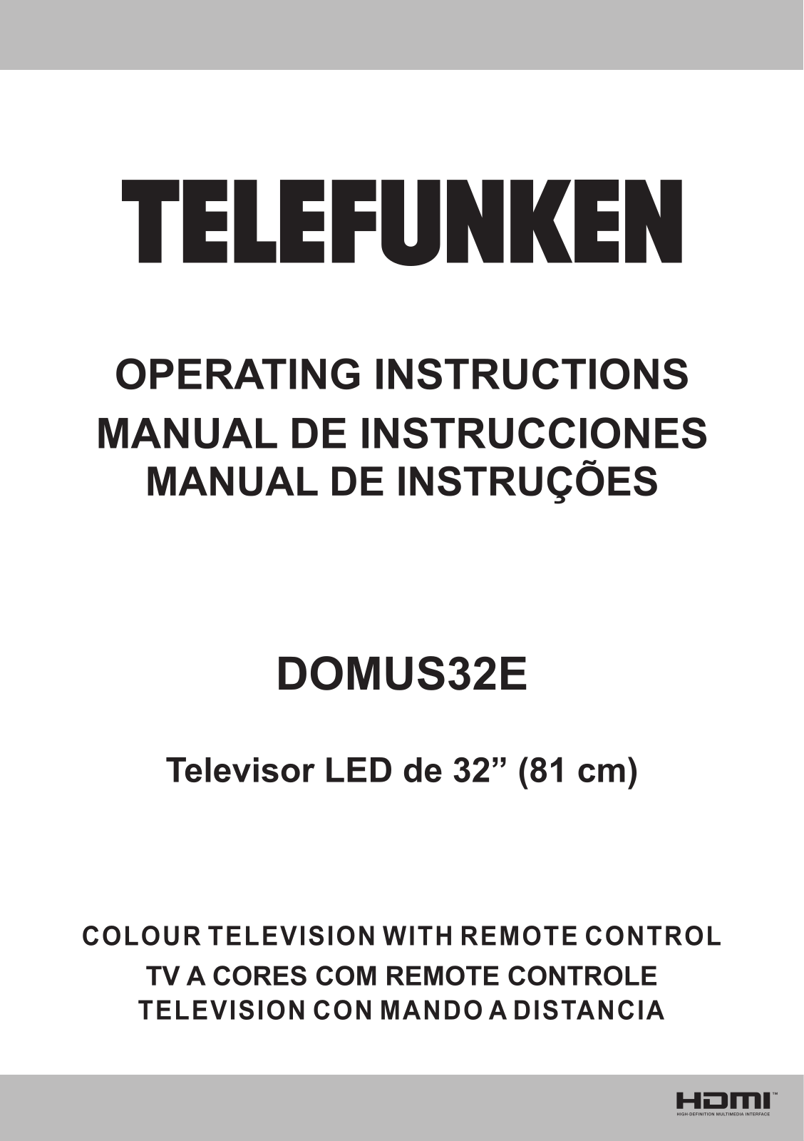 Telefunken DOMUS32E User Manual