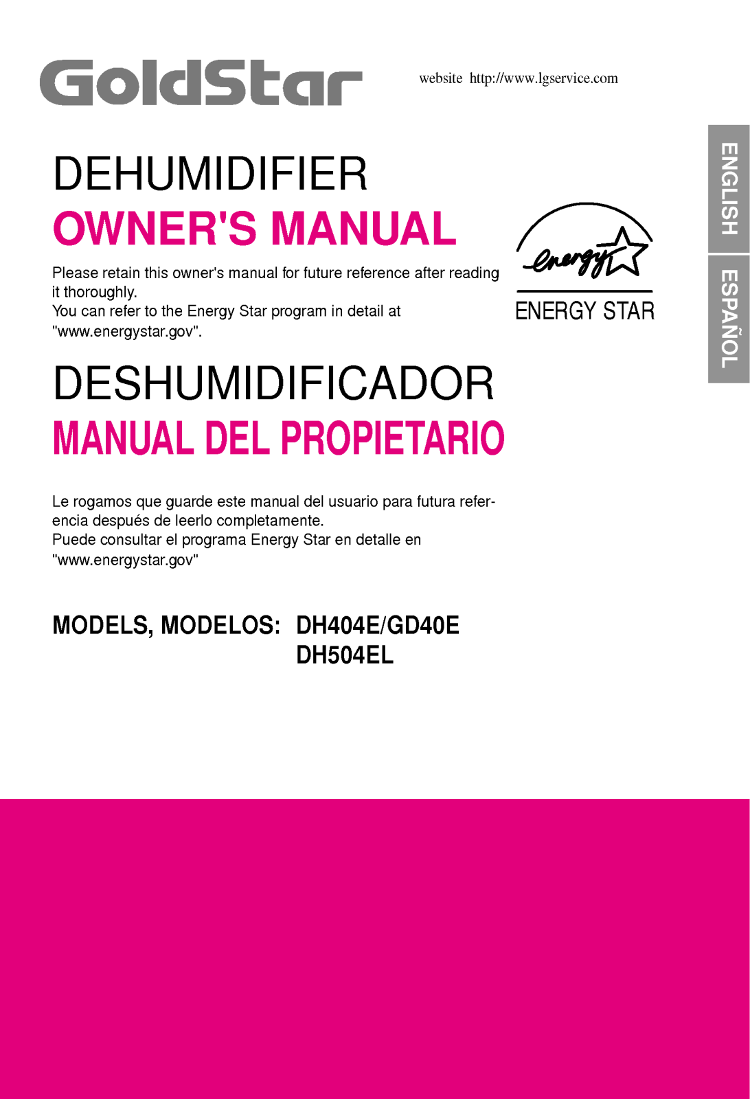 LG GD40E User Manual