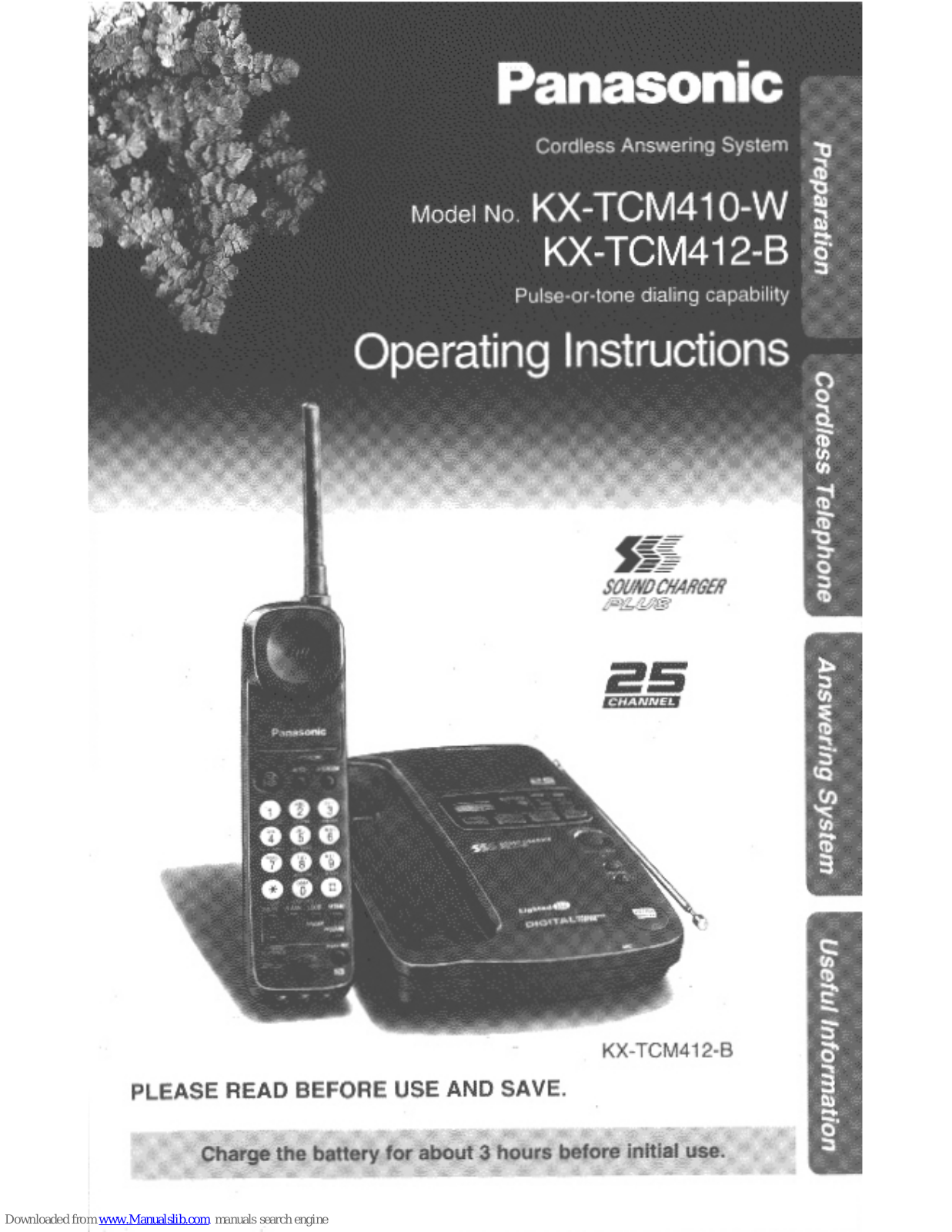 Panasonic KX-TCM412-B User Manual