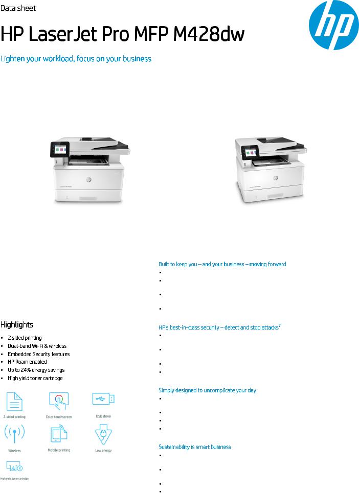 HP LaserJet Pro MFP M428dw User manual
