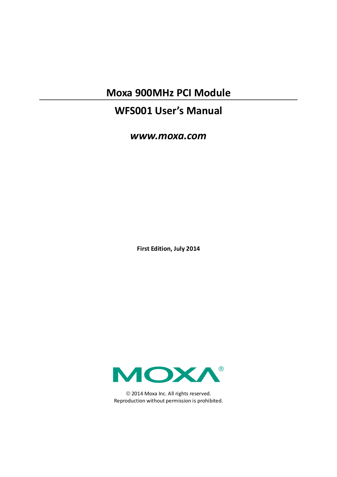 Moxa WFS001 User Manual