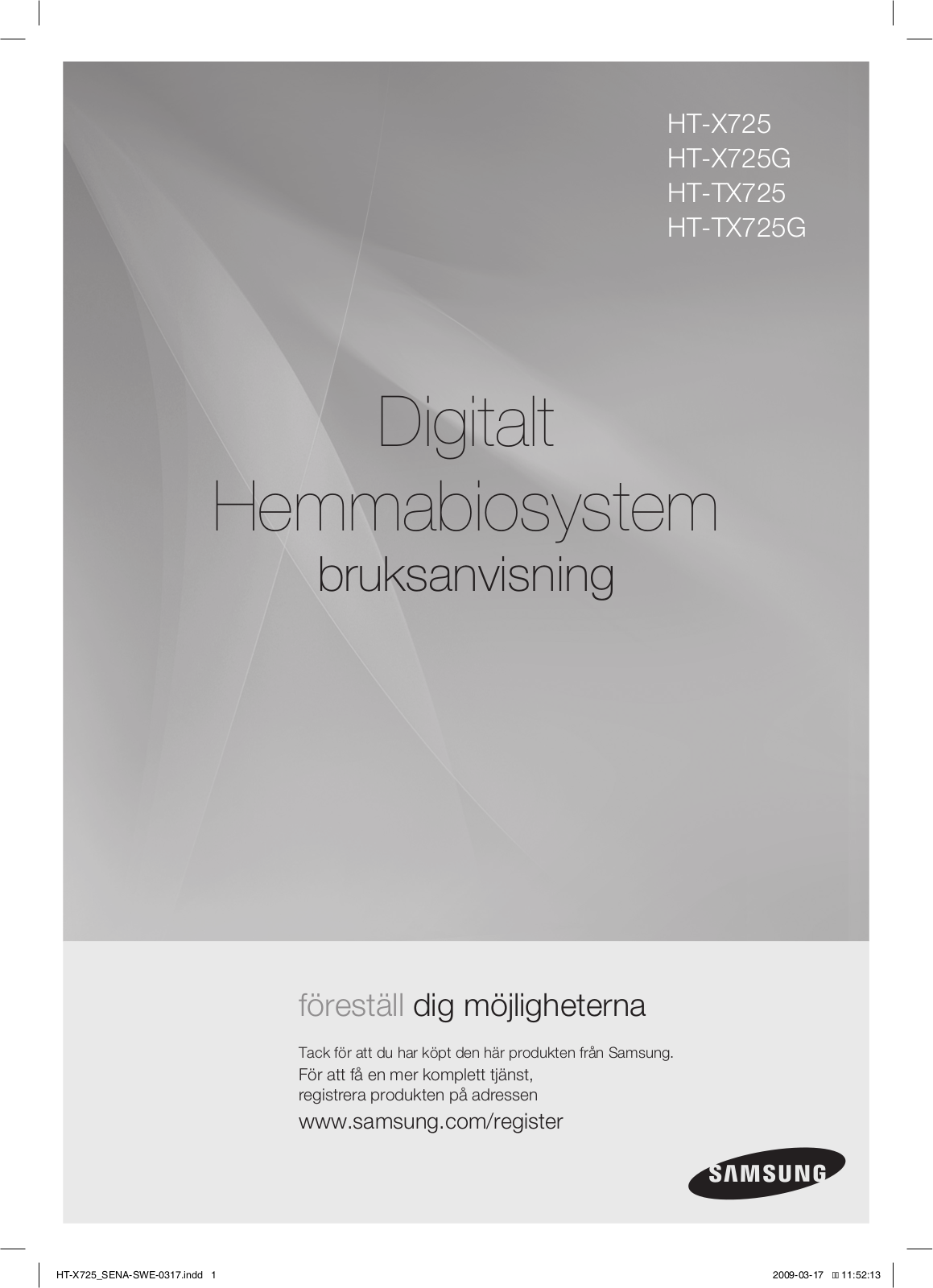 Samsung HT-TX725G, HT-TX725 User Manual