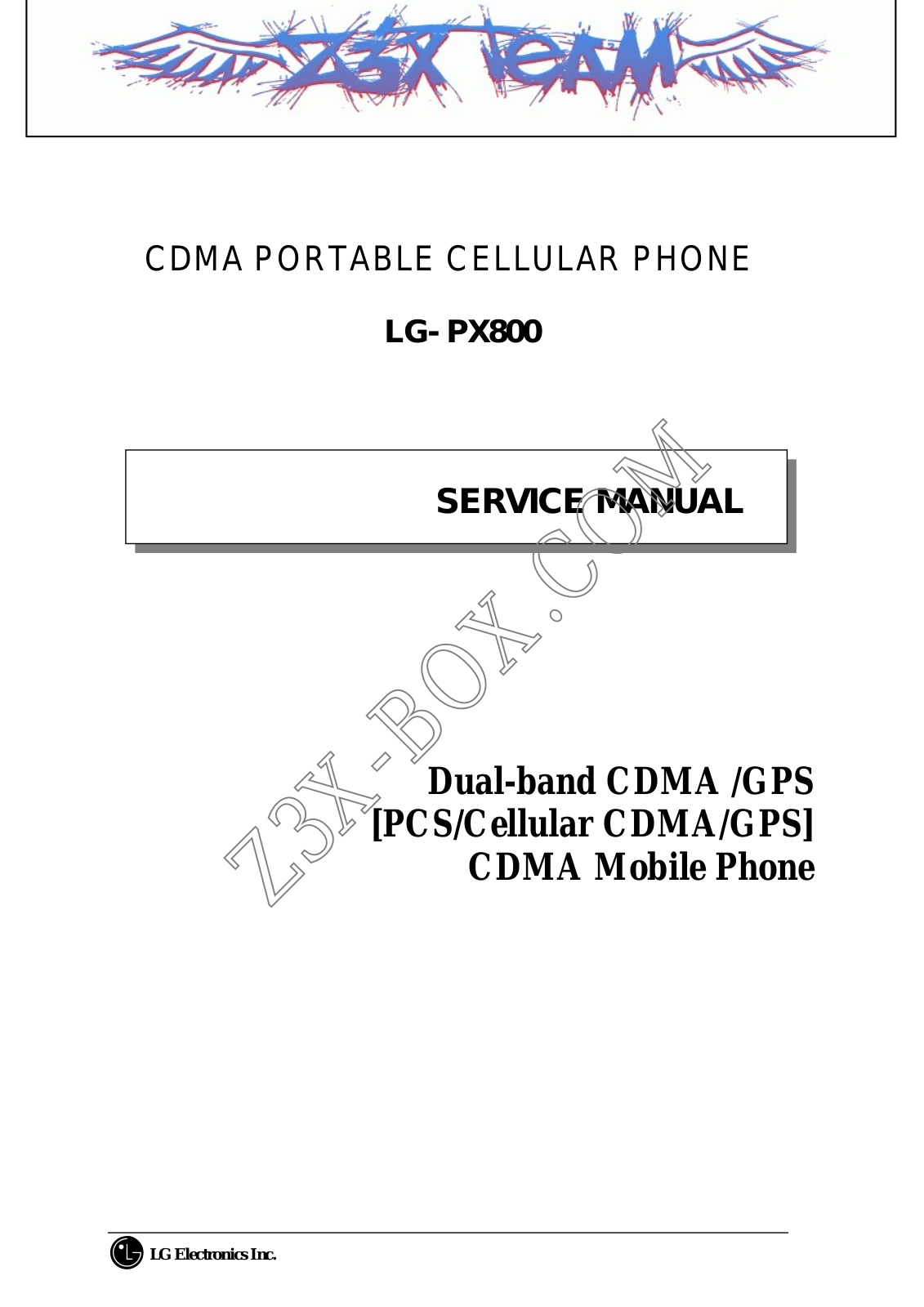 LG PX800 Service Manual