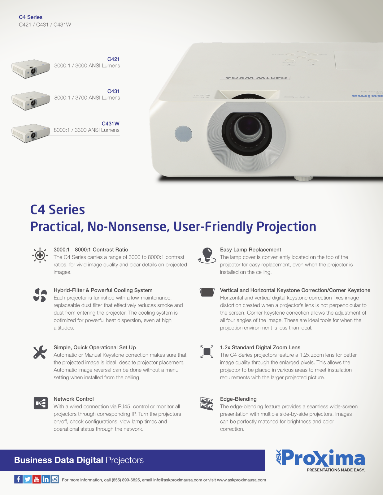 ASK C421, C431, C431W Product Sheet