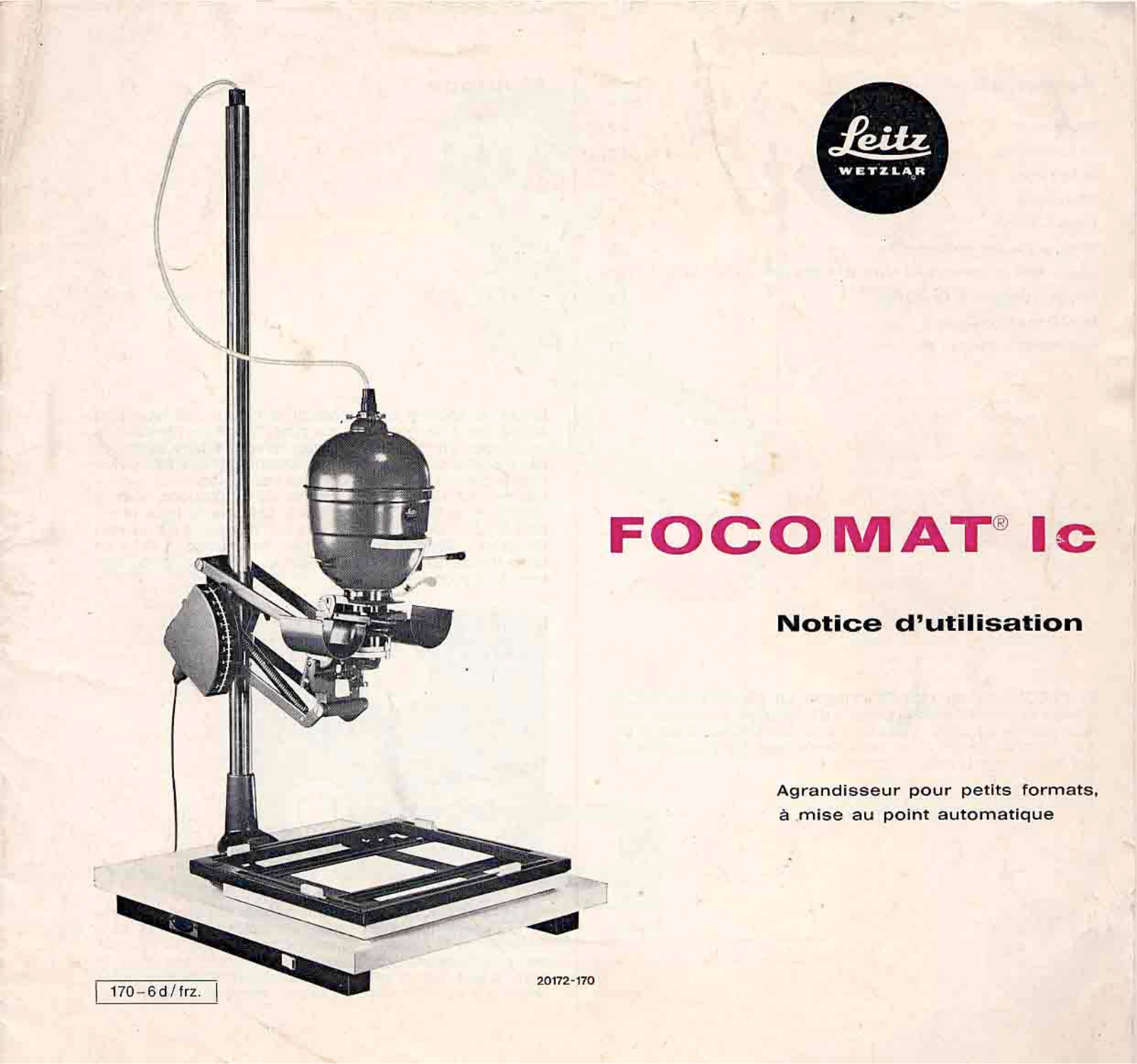 LEICA FOCOMAT IC User Manual