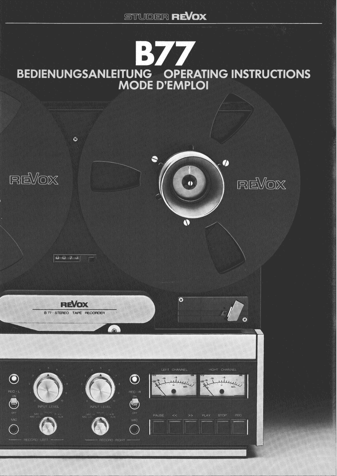 Revox B77 User Manual