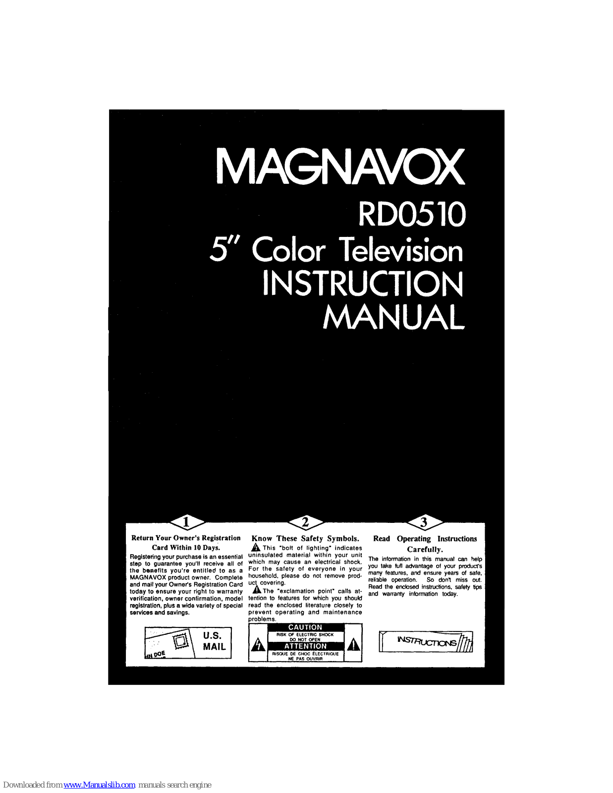 Magnavox RD0510, RD0510C Instruction Manual