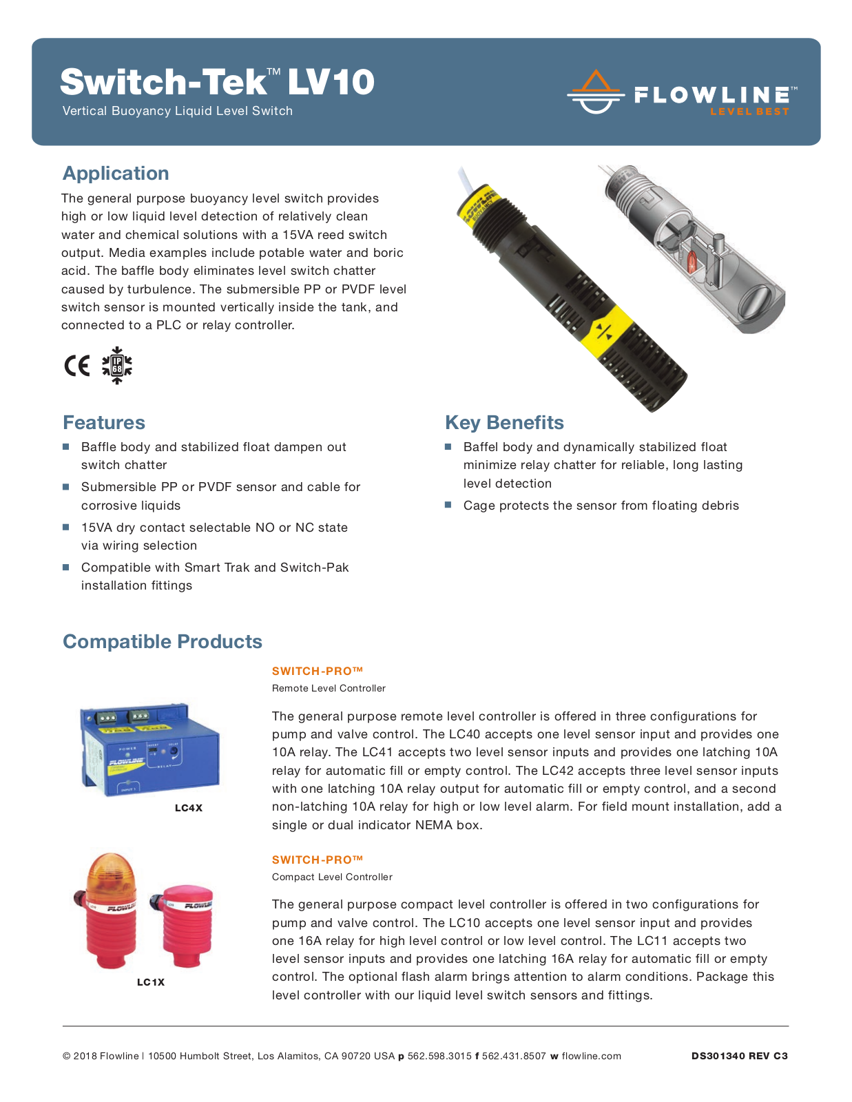 Flowline LV10 Specifications