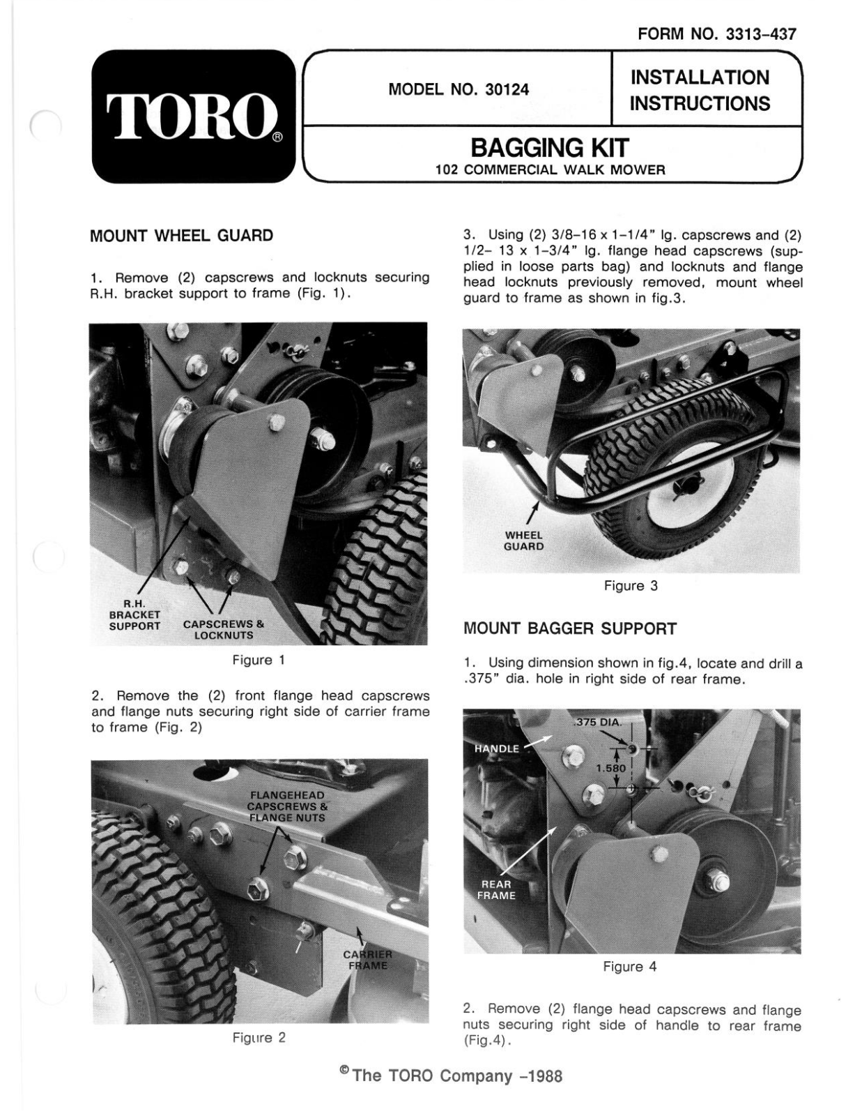 Toro 30124 Installation Instructions