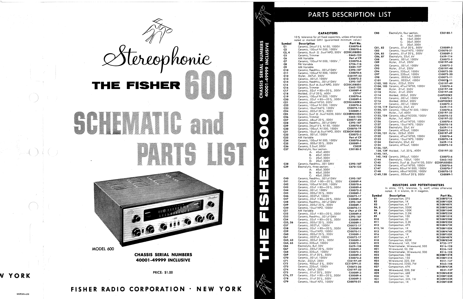 Fisher 600 Schematic