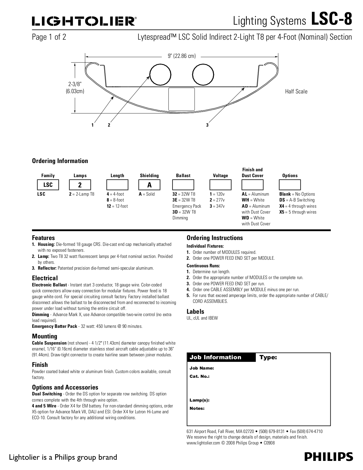 Lightolier LSC-8 User Manual