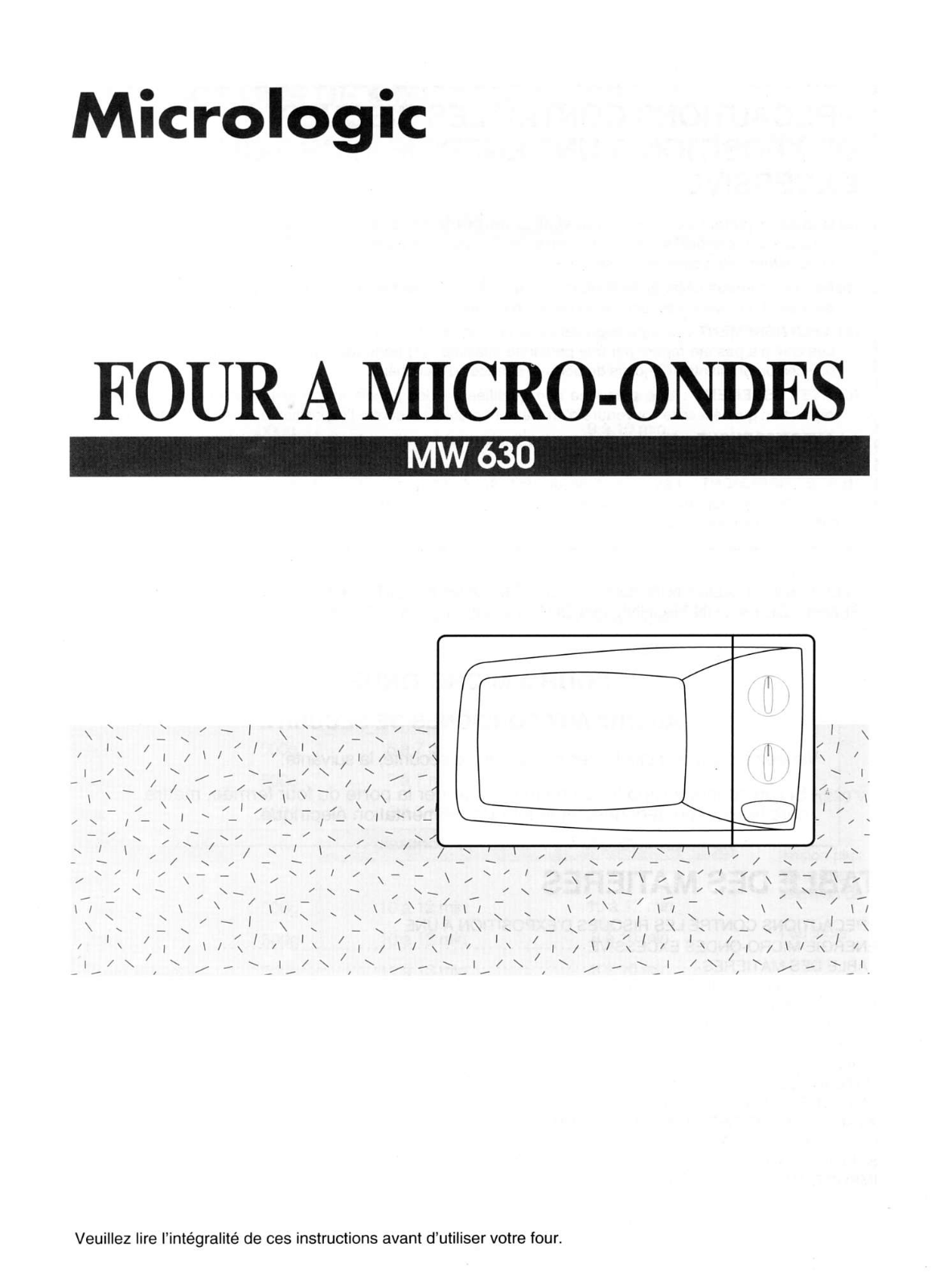 MICROLOGIC MW630 User Manual - ManualMachine.com