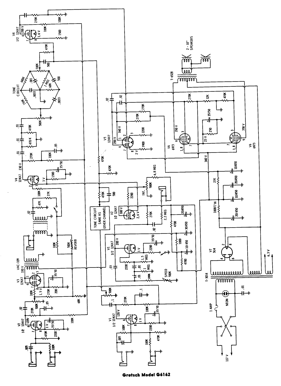 Gretsch 6162 schematic