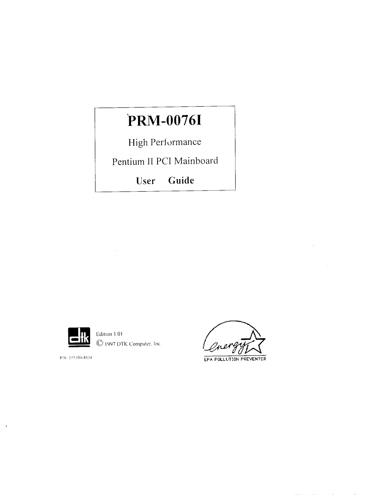 DTK Computer 5K4APRI76 User Manual