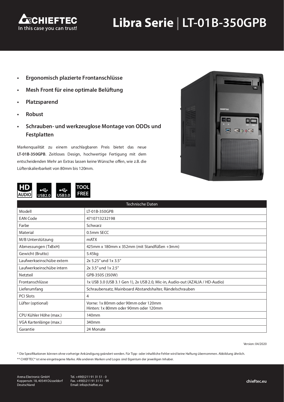 CHIEFTEC LT-01B350GPB Datasheet - ManualMachine.com