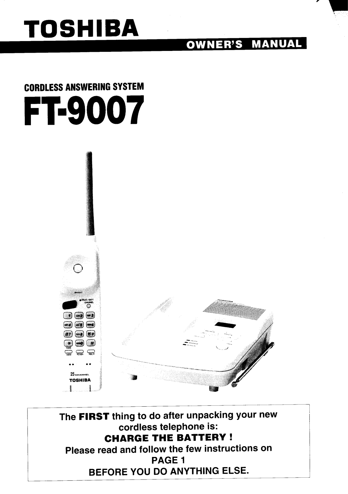 Toshiba FT9007 User Manual