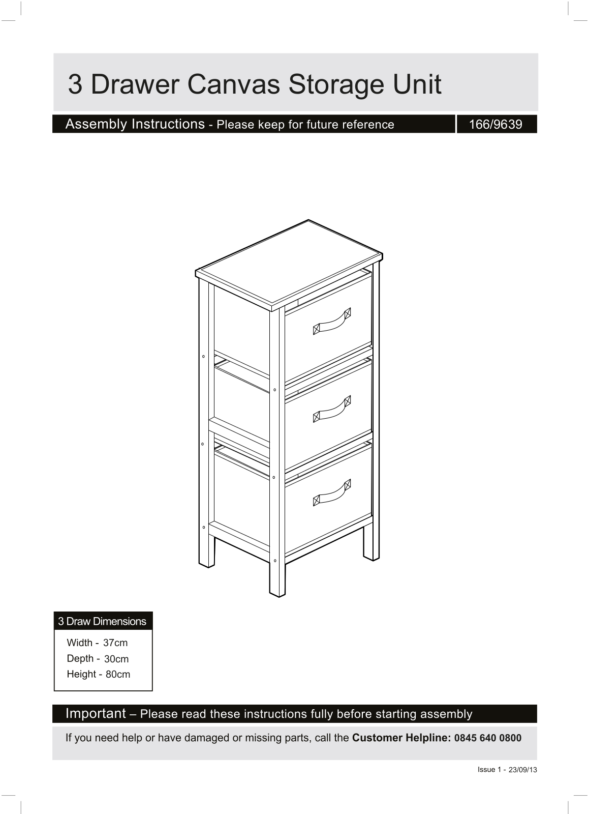 Argos 227.10A.052 ASSEMBLY INSTRUCTIONS