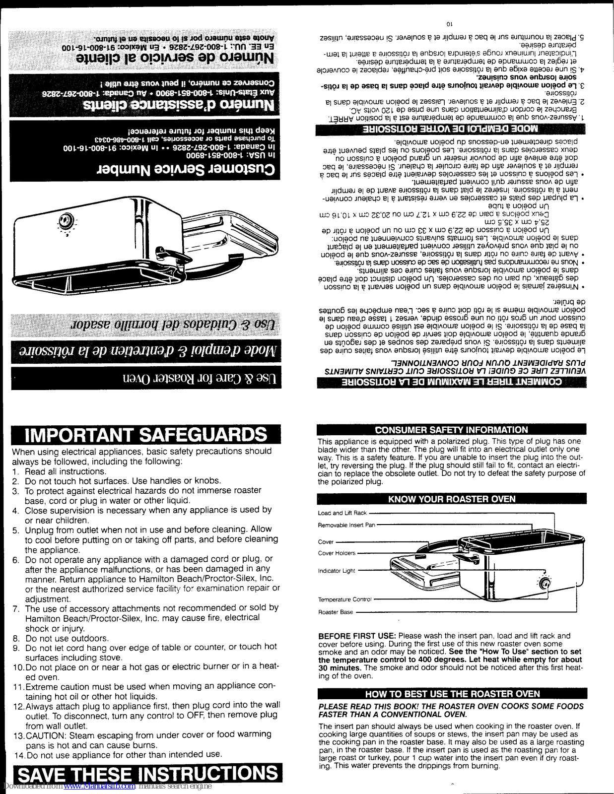 Hamilton Beach 32522, 32590 Use & Care Manual