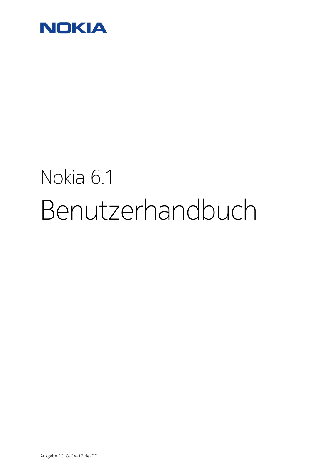 Nokia 6.1 User Manual