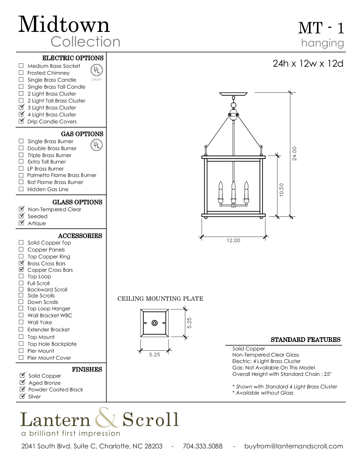 Lantern & Scroll LASC1188 Specifications - ManualMachine.com