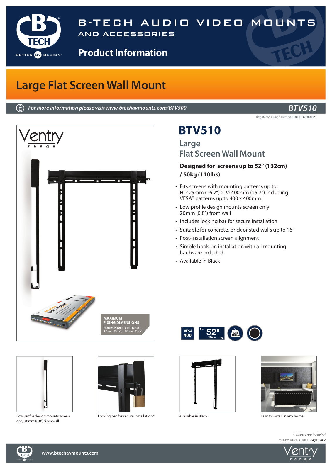 B-Tech BTV510 User Manual