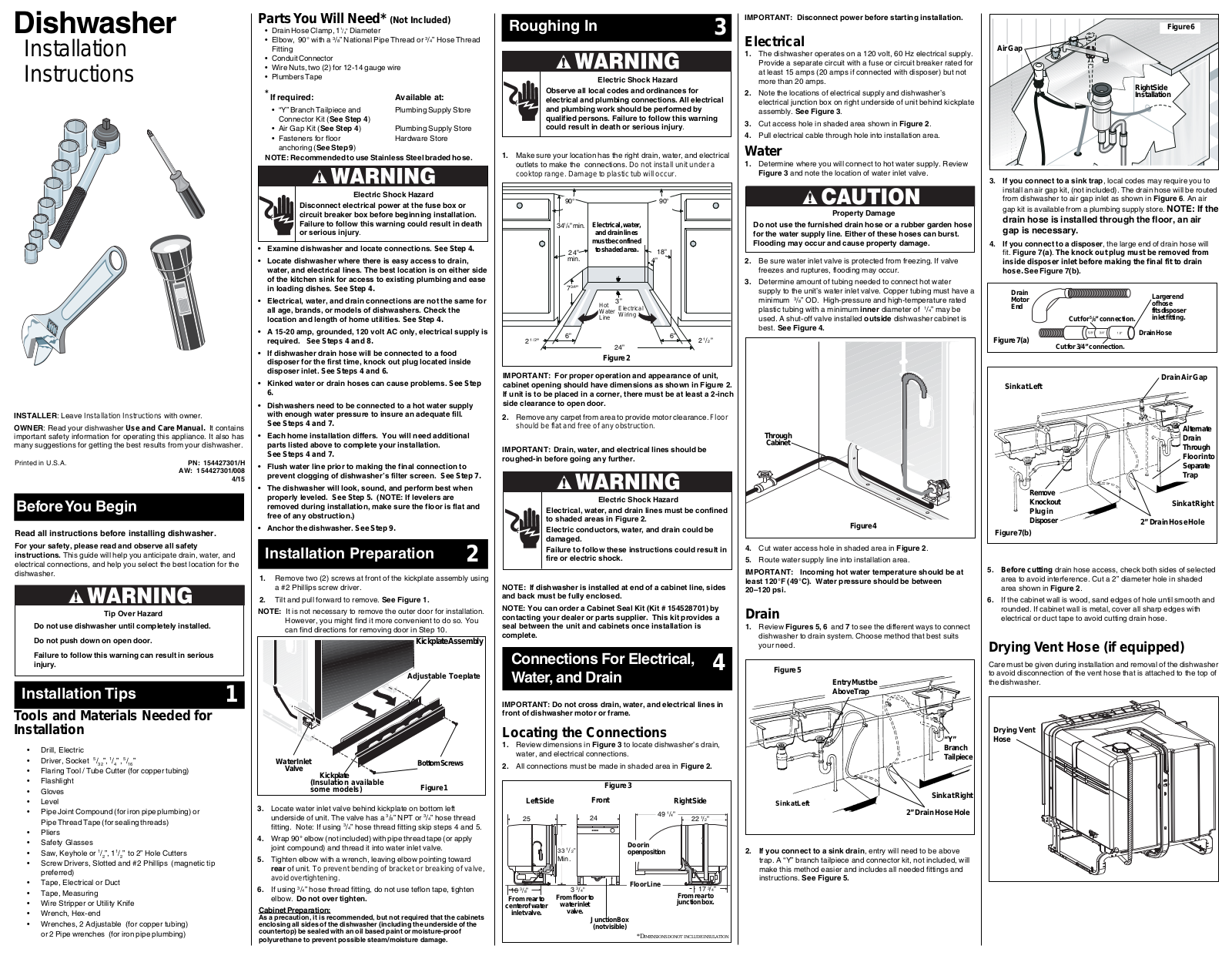 Frigidaire FGIP2468UD, FGIP2468UF Installation Manual